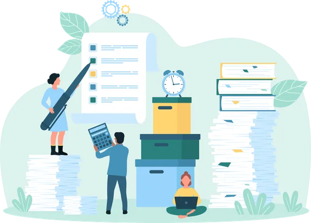 Business Paperwork  Illustration