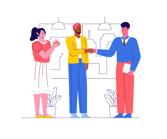 Business Partner Deal  Illustration