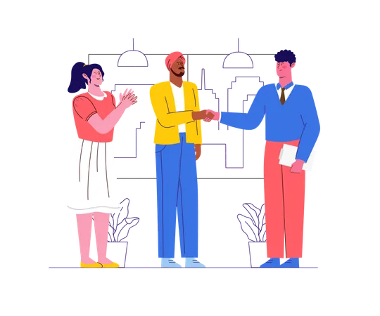 Business Partner Deal  Illustration