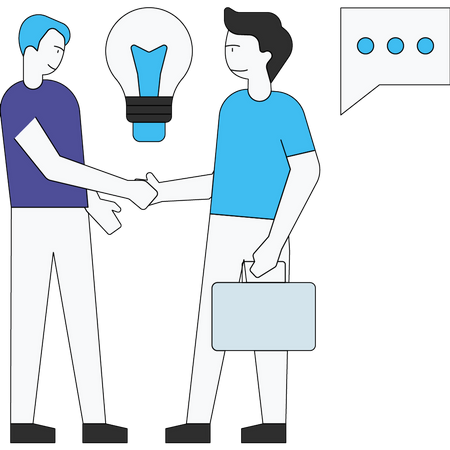 Business partner shaking hand Illustration
