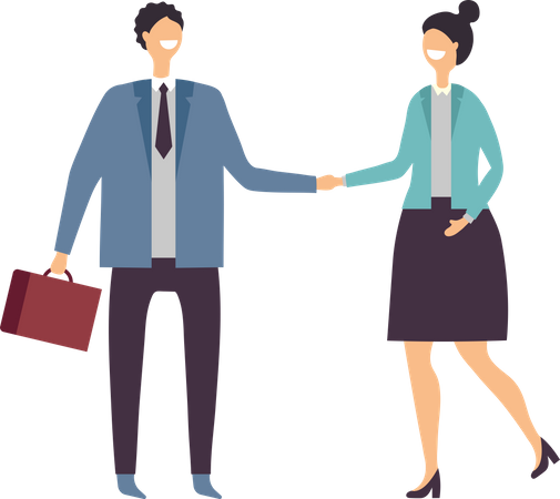 Business partner shaking hand  Illustration