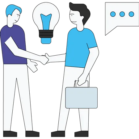 Business partner shaking hand  Illustration