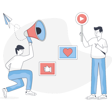 Business Partner Showing Customer Feedback  Illustration