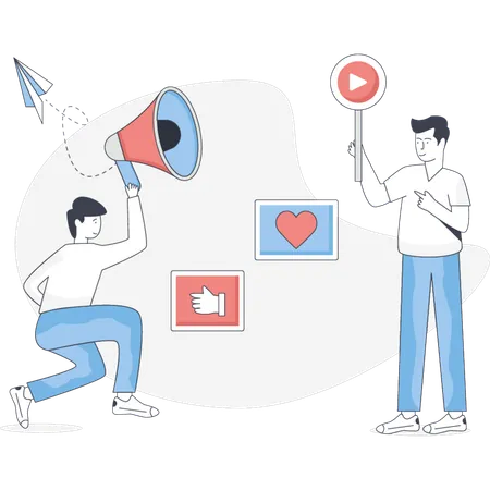 Business Partner Showing Customer Feedback  Illustration