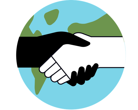 Business partner to reduce Carbon Footprint  Illustration