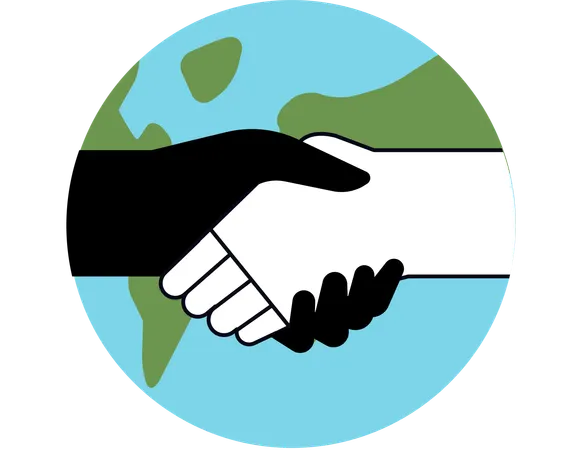Business partner to reduce Carbon Footprint  Illustration