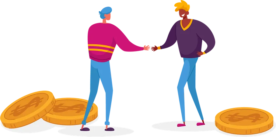 Business partners agreement Illustration