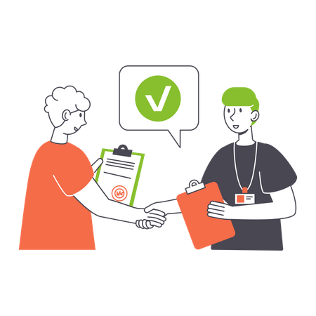 Business partners agreement  Illustration