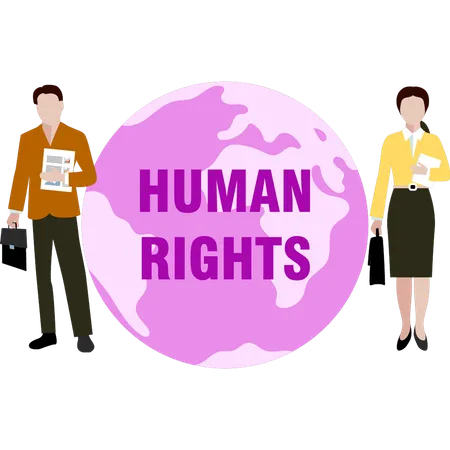 Business Partners Are Celebrating International Human Rights Illustration