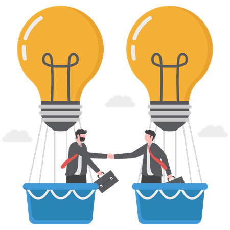 Business Partners are finding creative ideas  Illustration