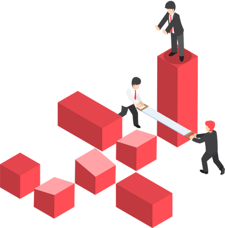 Business partners betrayal  Illustration