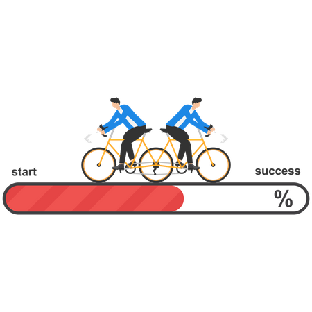 Business partners conflict  Illustration