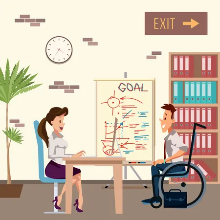 Business Partners Discussing Business goal  Illustration