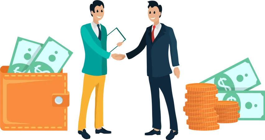 Business Partners Handshake  Illustration
