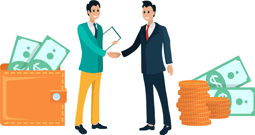 Business Partners Handshake  Illustration