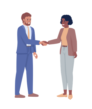 Business partners shaking hands  Illustration