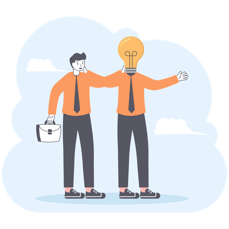 Business partners working together  Illustration