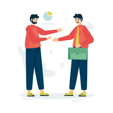 Shake Hands With Business Investor Partnerships Illustration Illustration