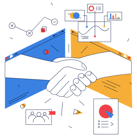 Business Partnership Illustration