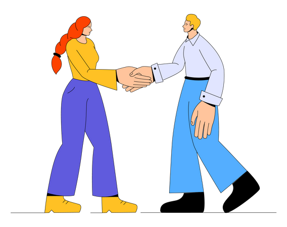 Business partnership Illustration