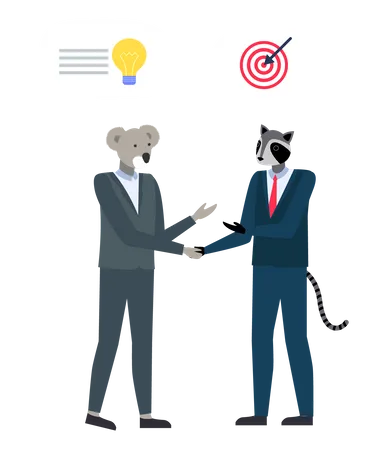Business partnership  Illustration