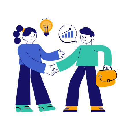 Business Partnership  Illustration