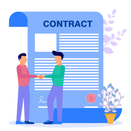 Business Partnership Deal Illustration