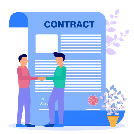 Business Partnership Deal  Illustration