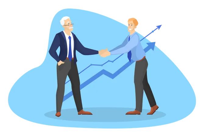 Business partnership deal  Illustration