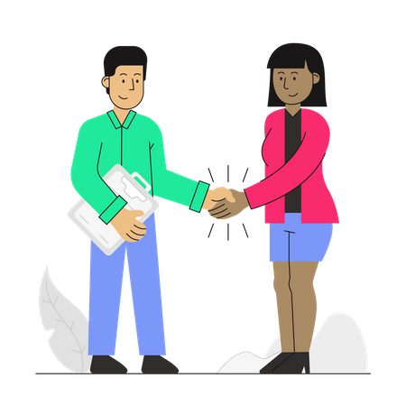 Business partnership deal  Illustration