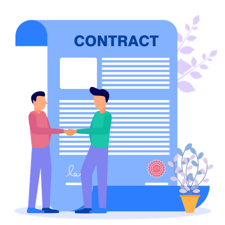 Business Partnership Deal  Illustration