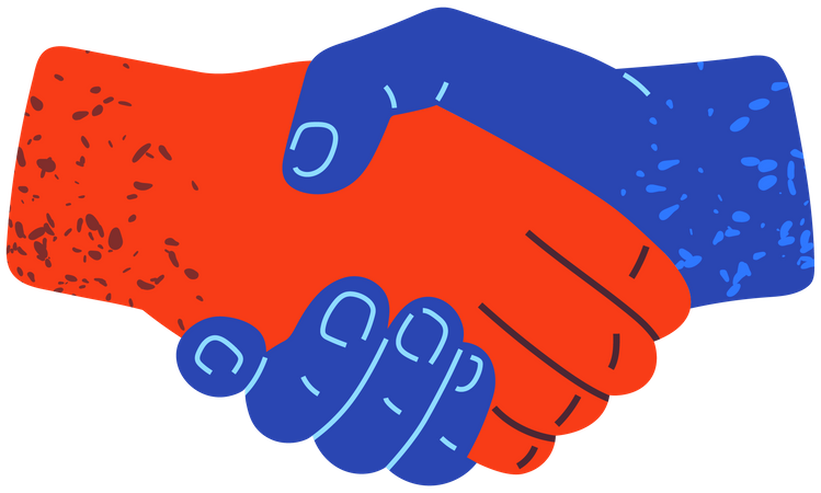 Business Partnership handshake Illustration