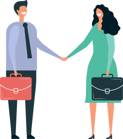 Business partnership handshake  Illustration