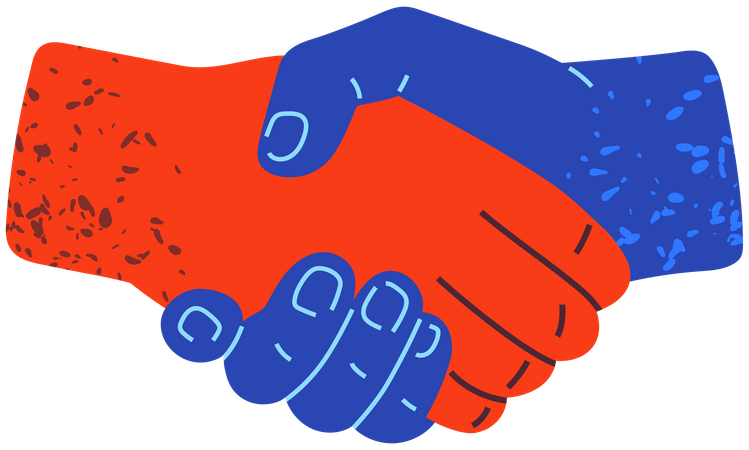 Business Partnership handshake  Illustration