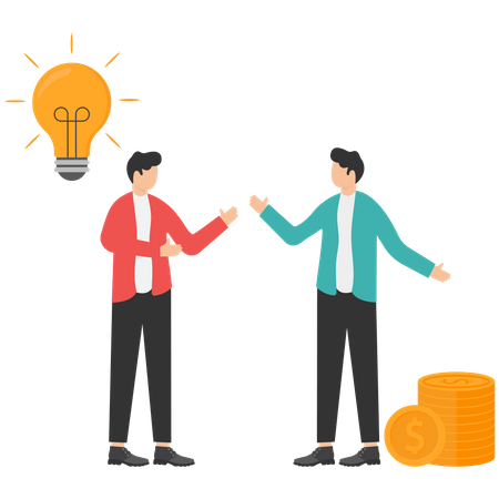 Business partnership idea  Illustration