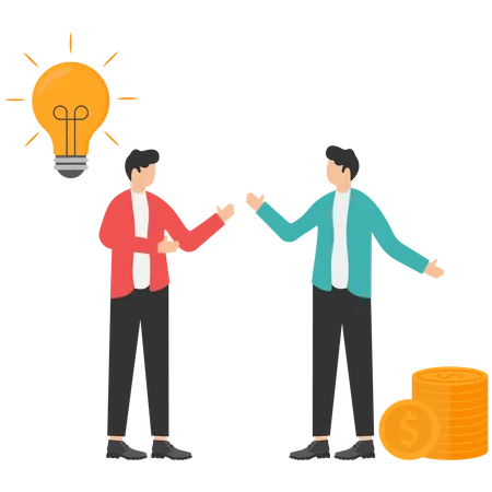 Business partnership idea  Illustration