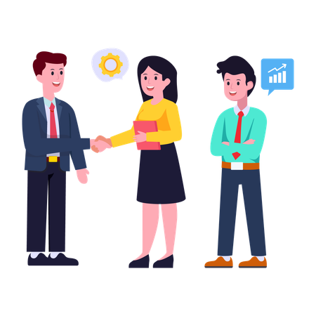 Business partnership  Illustration