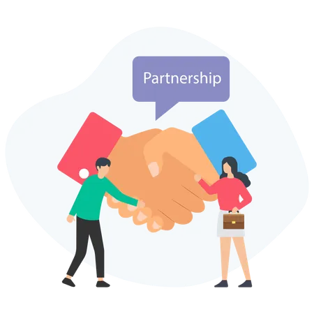 Business Partnership  Illustration