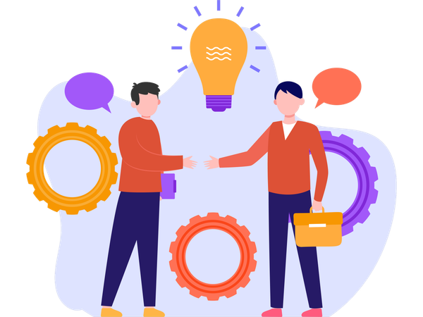 Business Partnership  Illustration