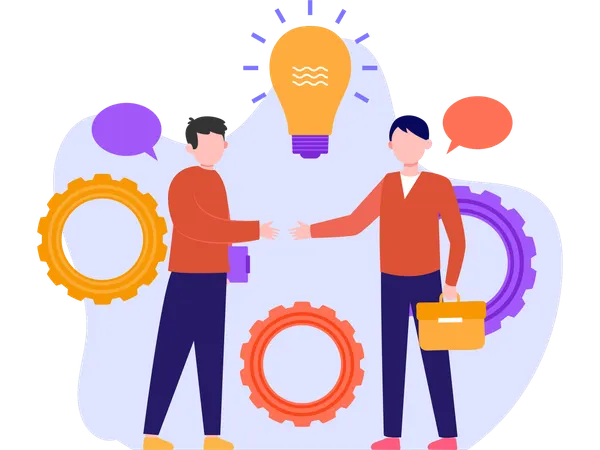 Business Partnership  Illustration