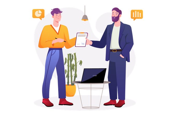 Business partnership  Illustration