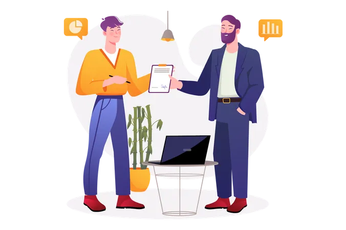 Business partnership  Illustration