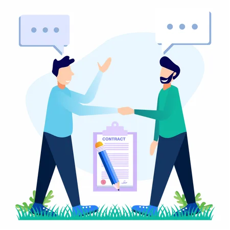 Business Partnership  Illustration