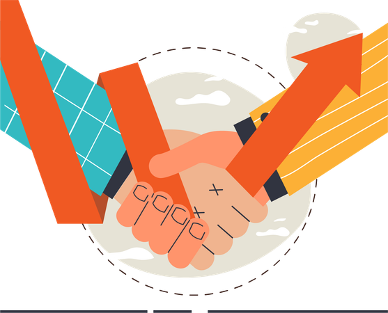 Business partnership  Illustration