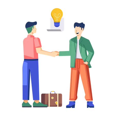 Business Partnership  Illustration