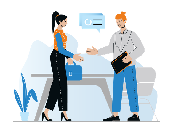 Business partnership  Illustration