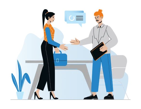 Business partnership  Illustration