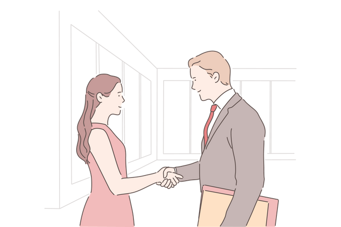 Business partnership  Illustration