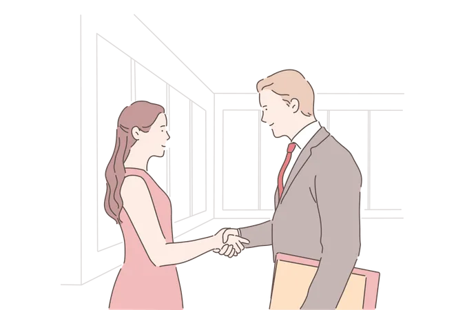 Business partnership  Illustration