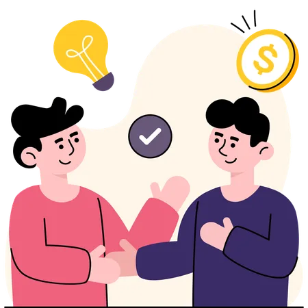 Business Partnership  Illustration